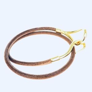 Authentic Hermes Double Tour leather bracelet